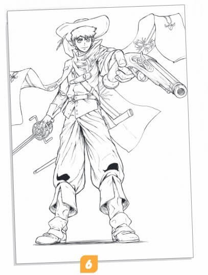 dessine un mousquetaire 3